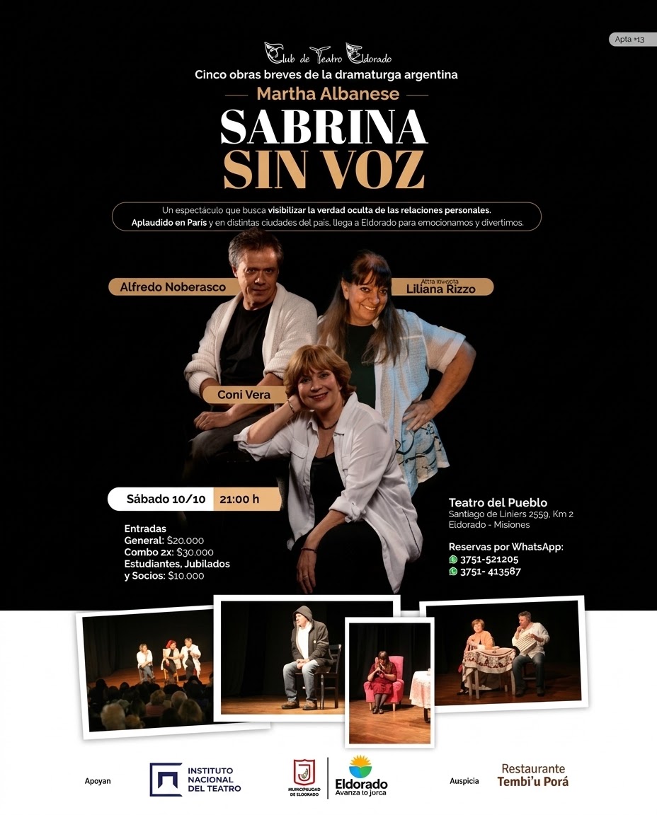 Sabrina sin voz: “es un espectáculo que concientiza y tiene situaciones de vida que nos tocan de cerca” 2